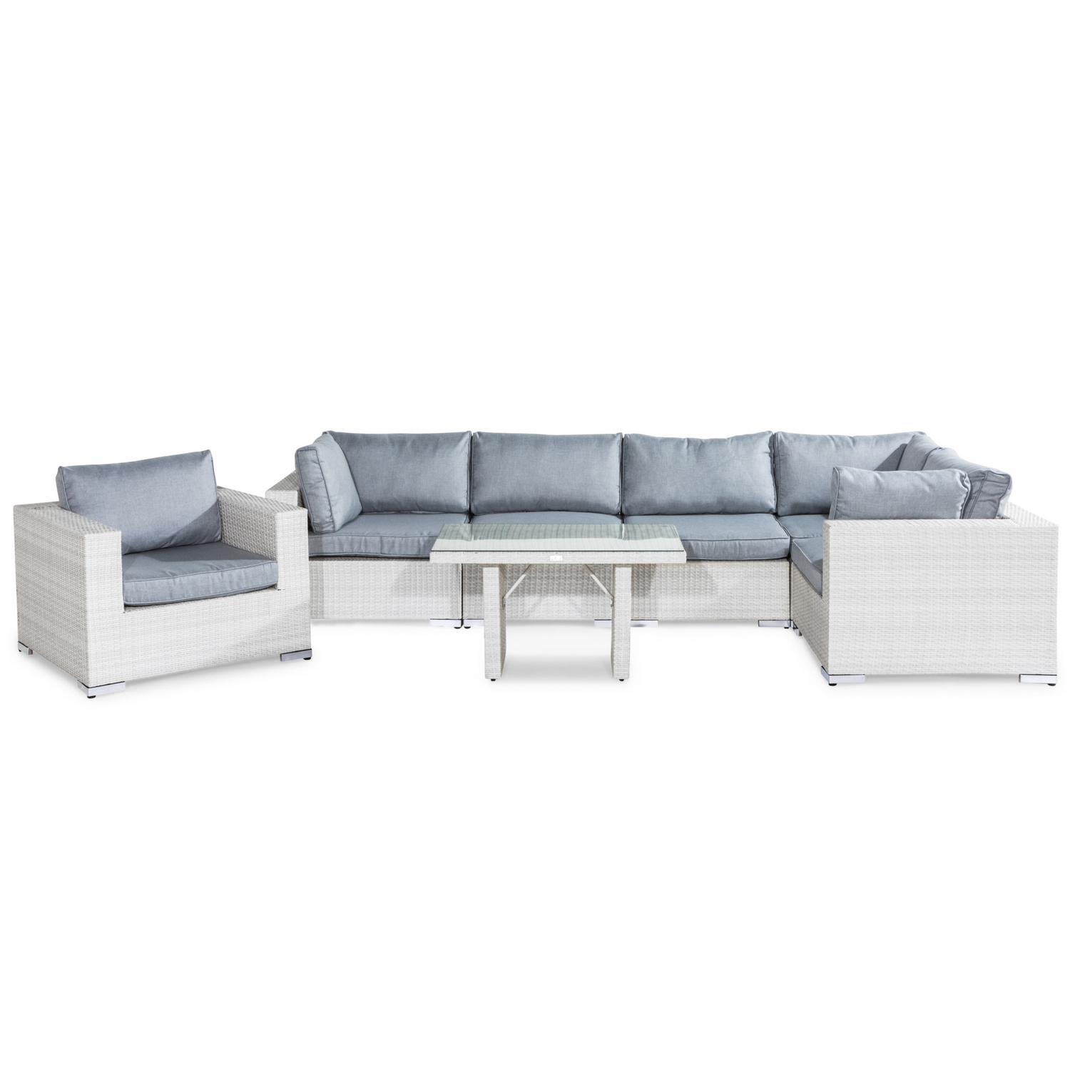 Loungegrupp Comfort Garden Bahamas 5-sits Hörn med Fåtölj och Soffbord 100x60 Utomhus