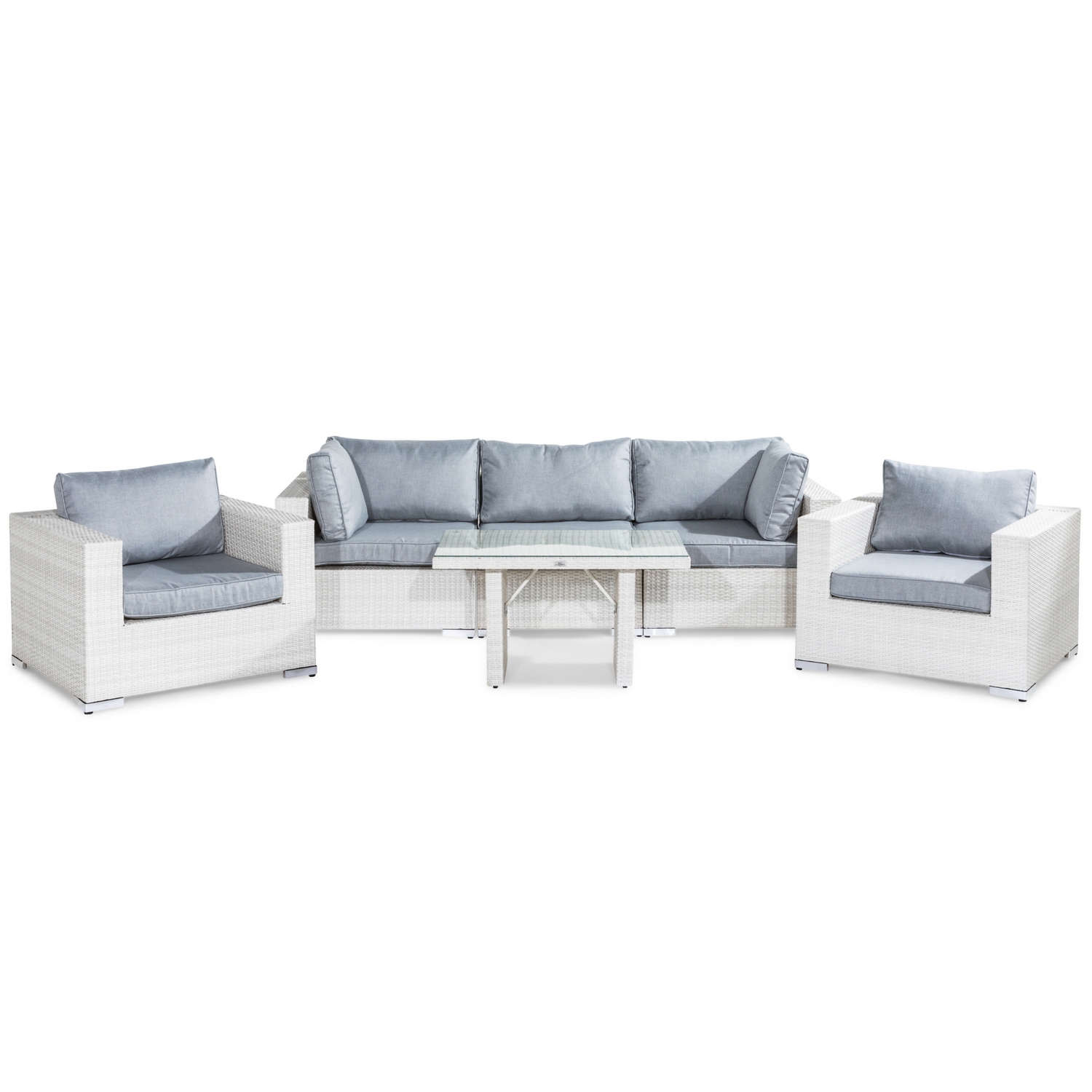 Loungegrupp Comfort Garden Bahamas 3-sits med 2 Fåtöljer och Soffbord 100x60 Utomhus