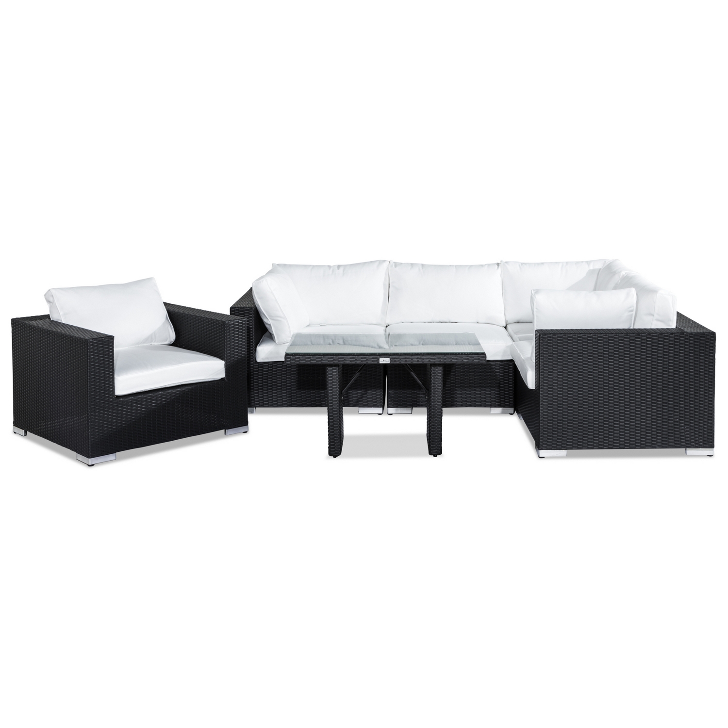 Loungegrupp Comfort Garden Bahamas 4-sits Hörn med Fåtölj och Soffbord 100x60 Utomhus