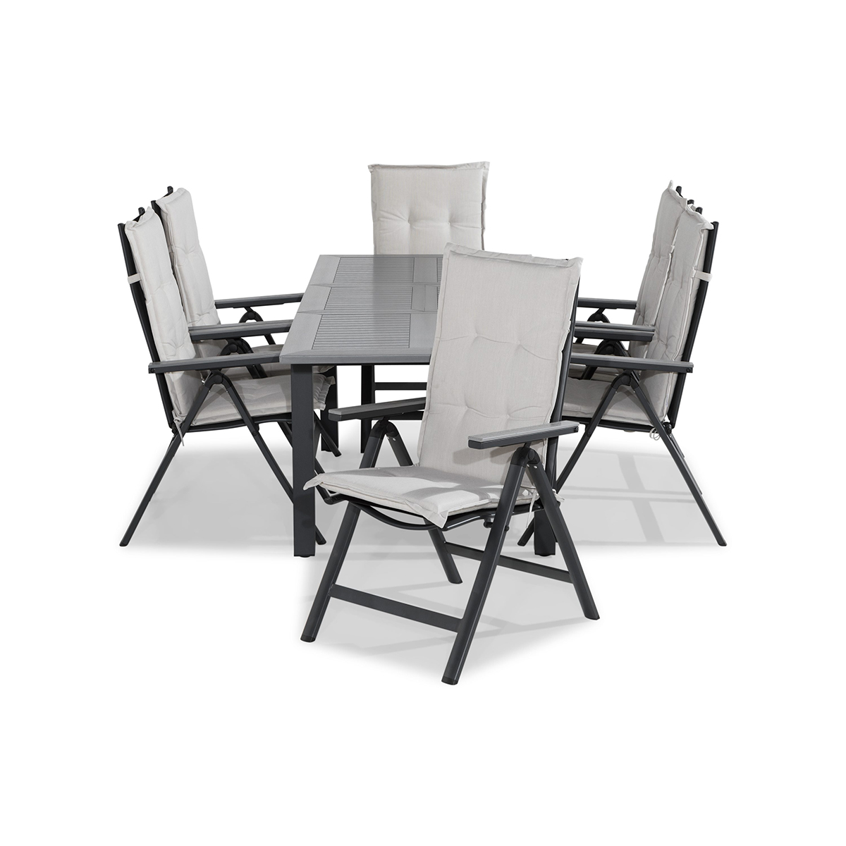 Trädgårdsgrupp Comfort Garden Monaco Matgrupp Utomhus 152-210x90+6 Monaco Light Positionsstol Dyna