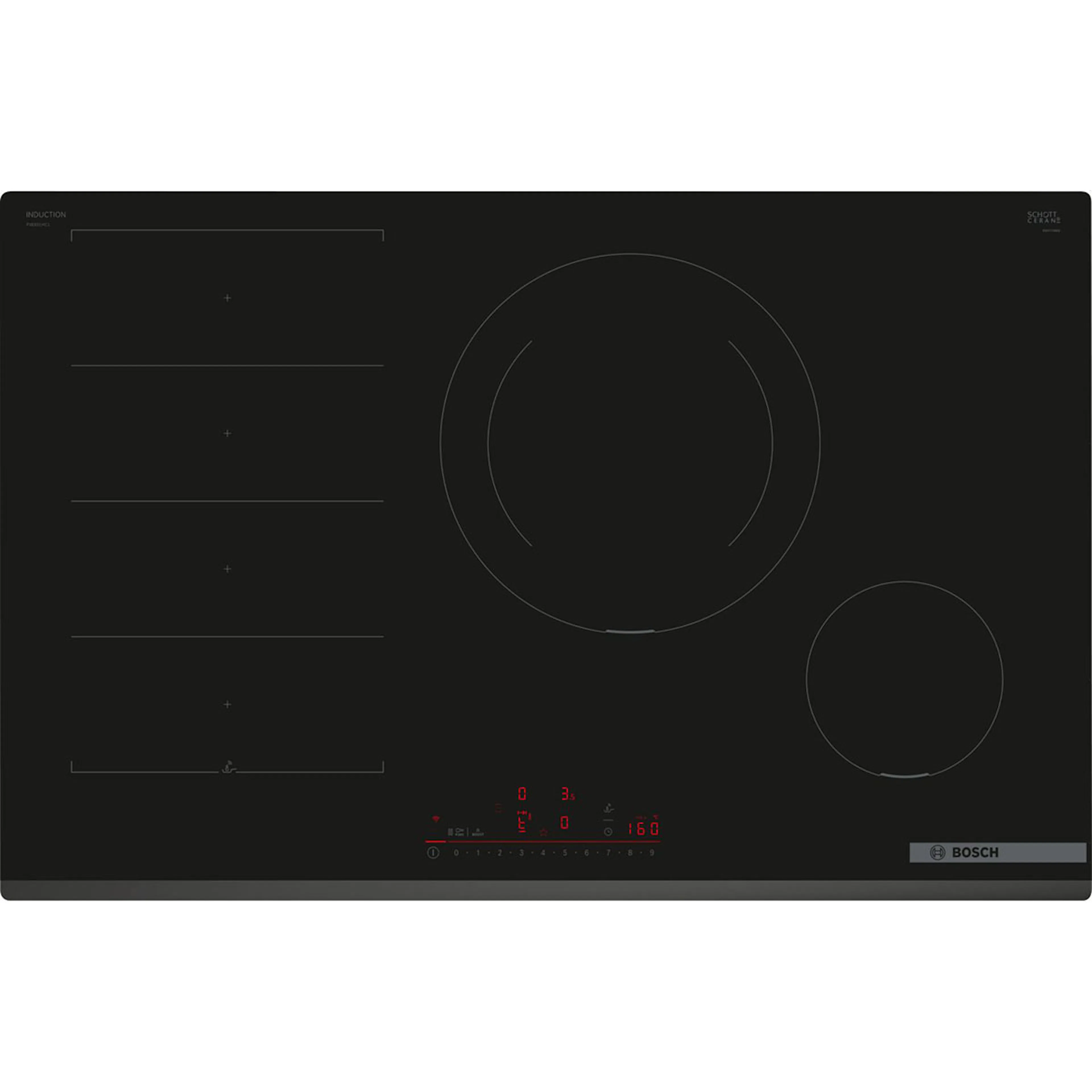Induktionshäll Bosch Serie 6 PXE831HC1E Svart 4 Zoner Timerfunktion