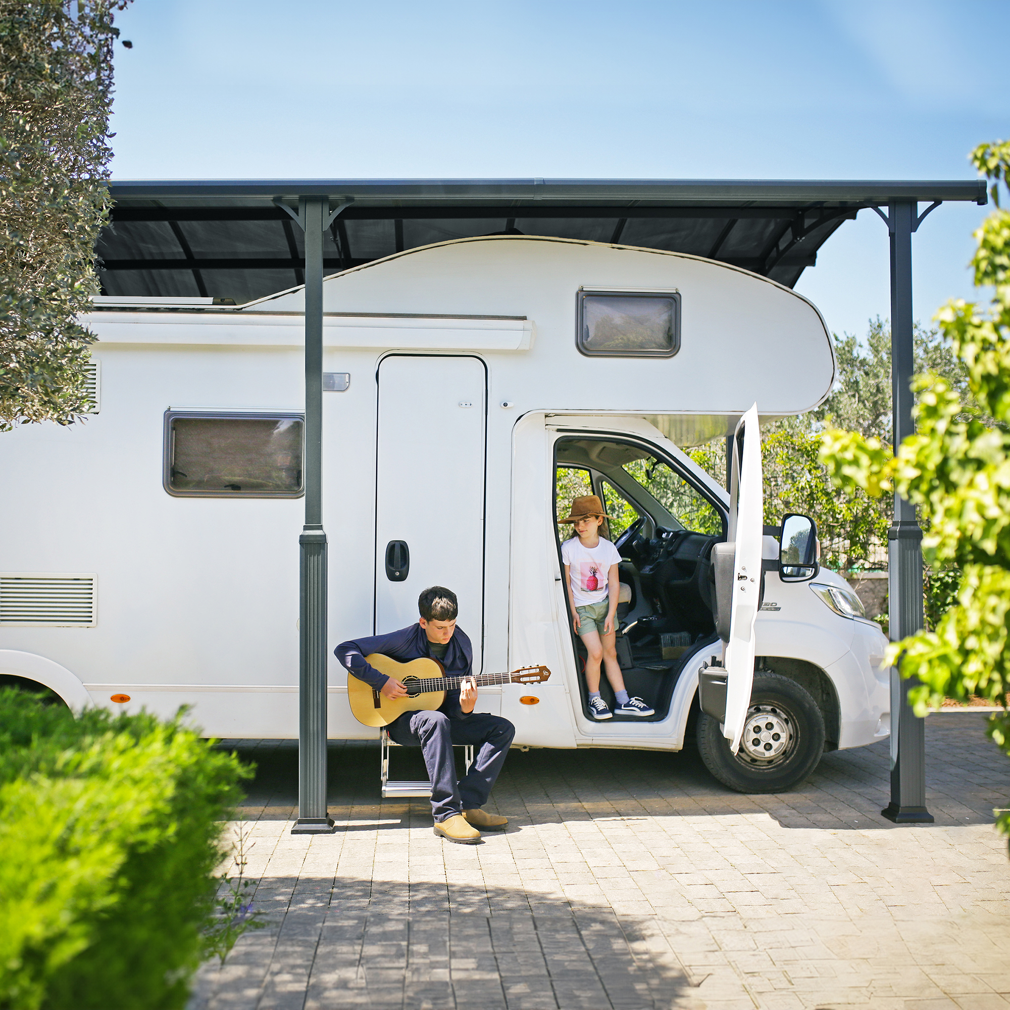 Carport Canopia by Palram Alpine I Metall För Husbil 3,6x11 m
