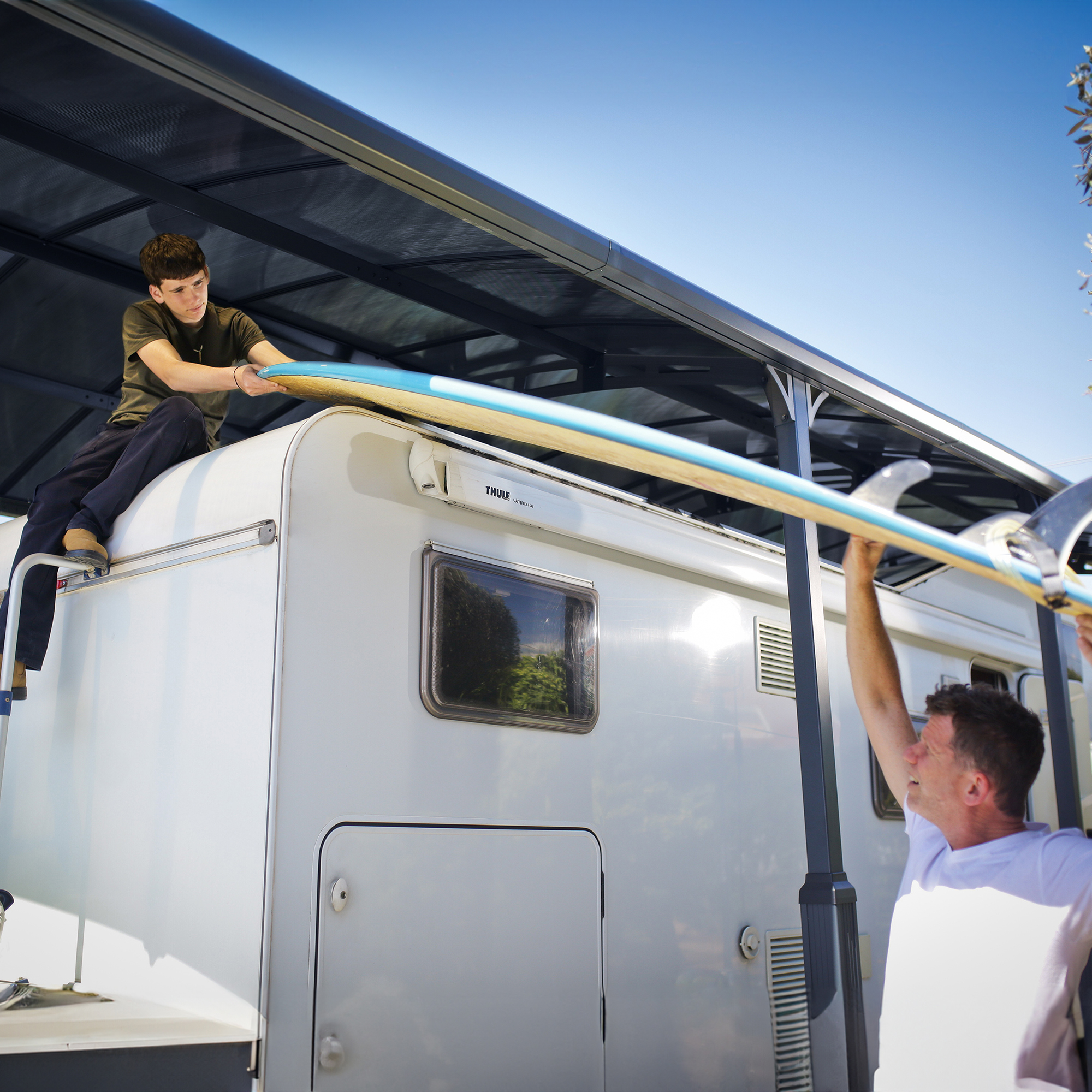 Carport Canopia by Palram Alpine I Metall För Husbil 3,6x13 m