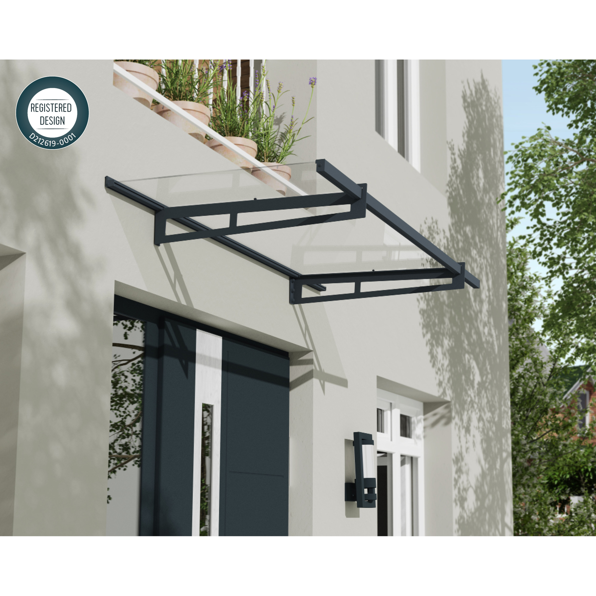 Entrétak Canopia by Palram Helsingborg Glas Akrylglas 2050 mm