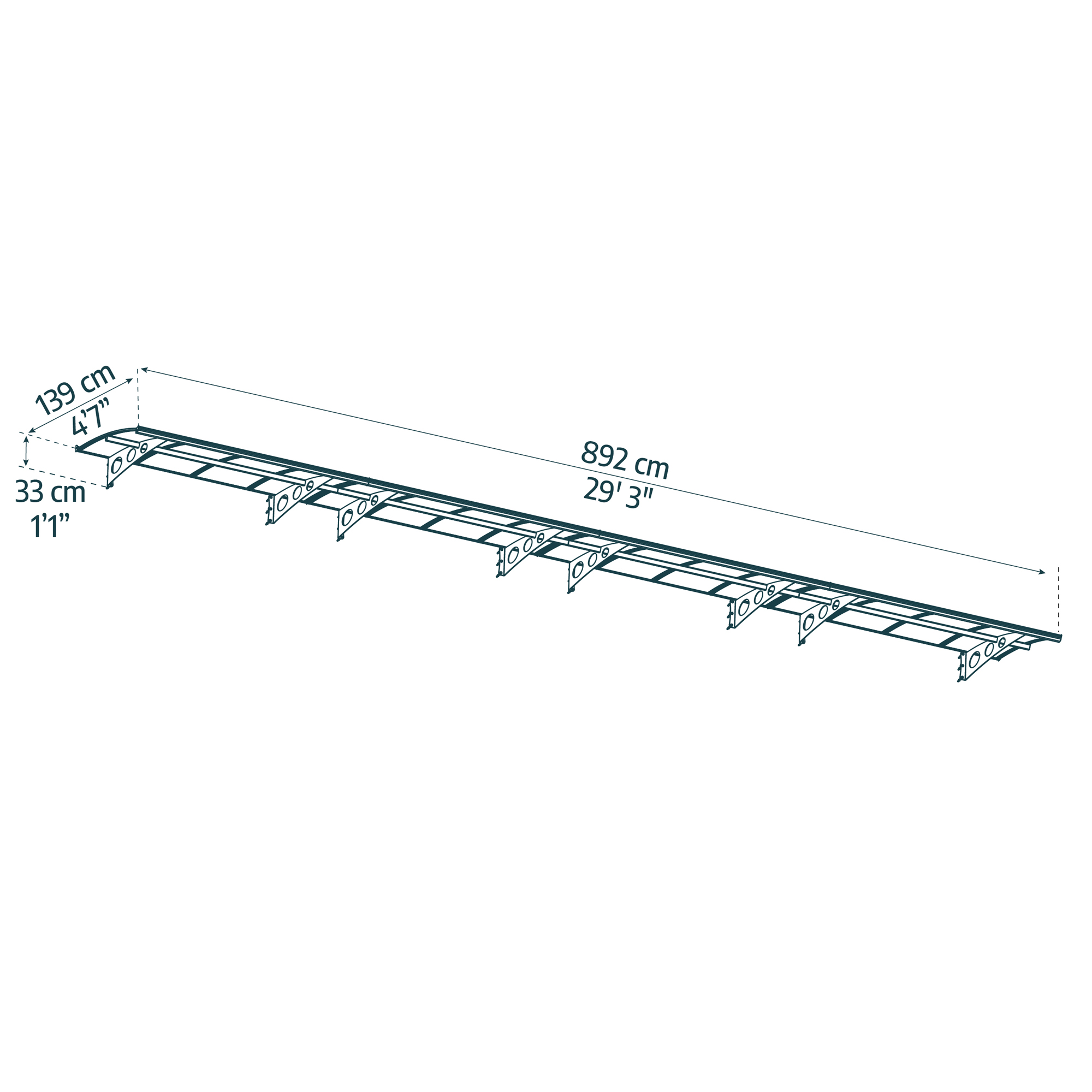 Entrétak Canopia by Palram Göteborg XL 8920 mm