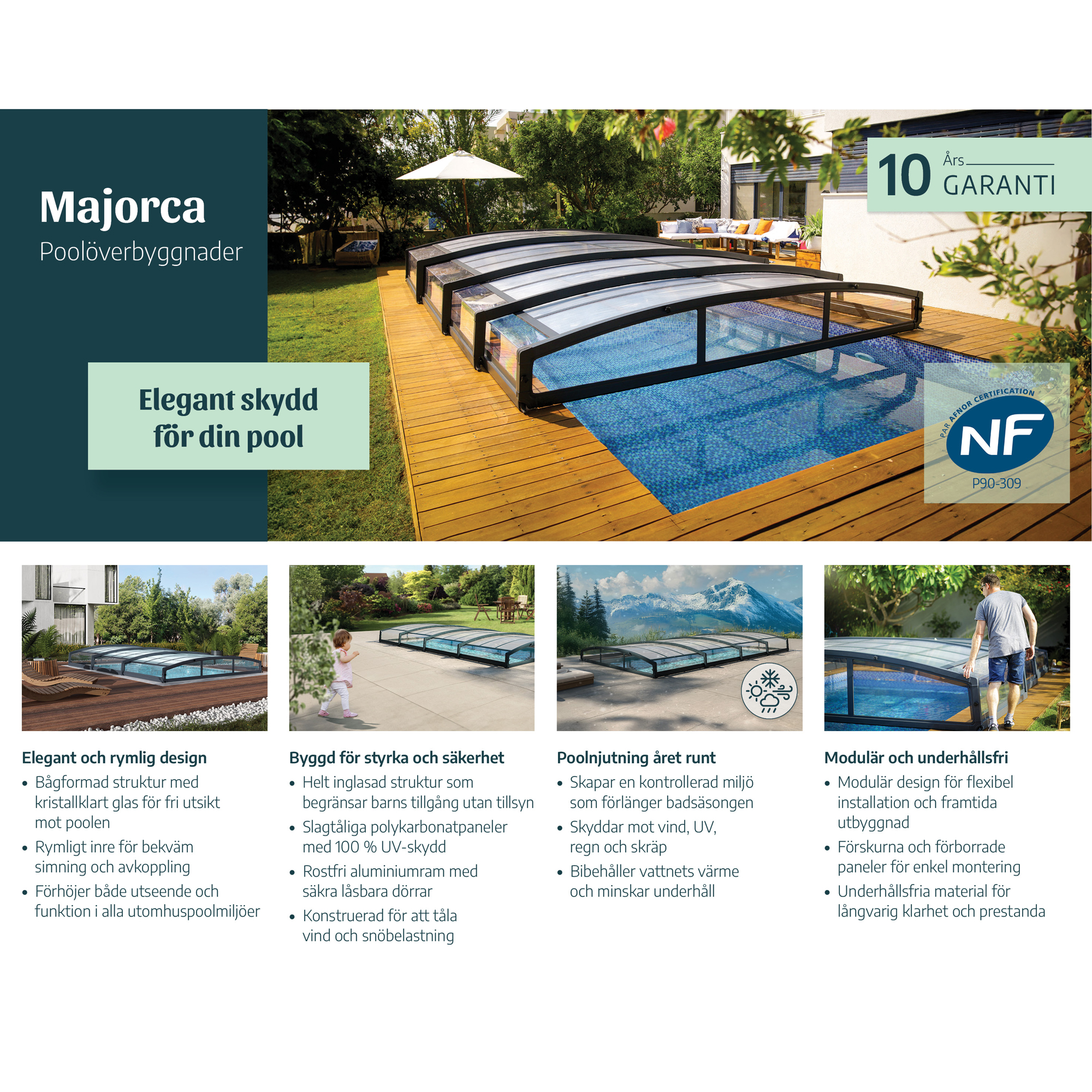 Pooltak Canopia by Palram Stockholm 4x8 m