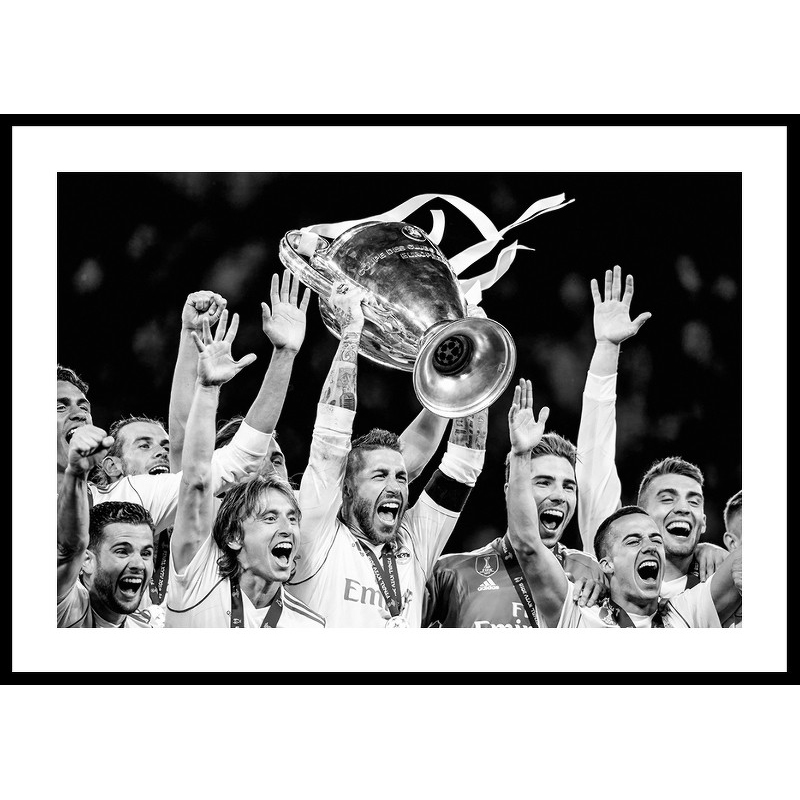 Poster Gallerix Real Madrid Champions League 2018 B&W
