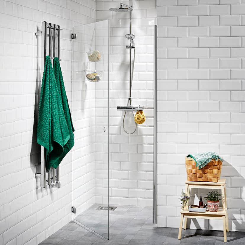 Duschvägg Alterna Capo Bredd: 880 mm, Profil: Krom