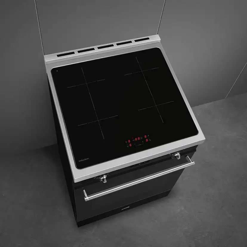 Induktionsspis Smeg C6IPBLT2 Svart Rostfritt Stål