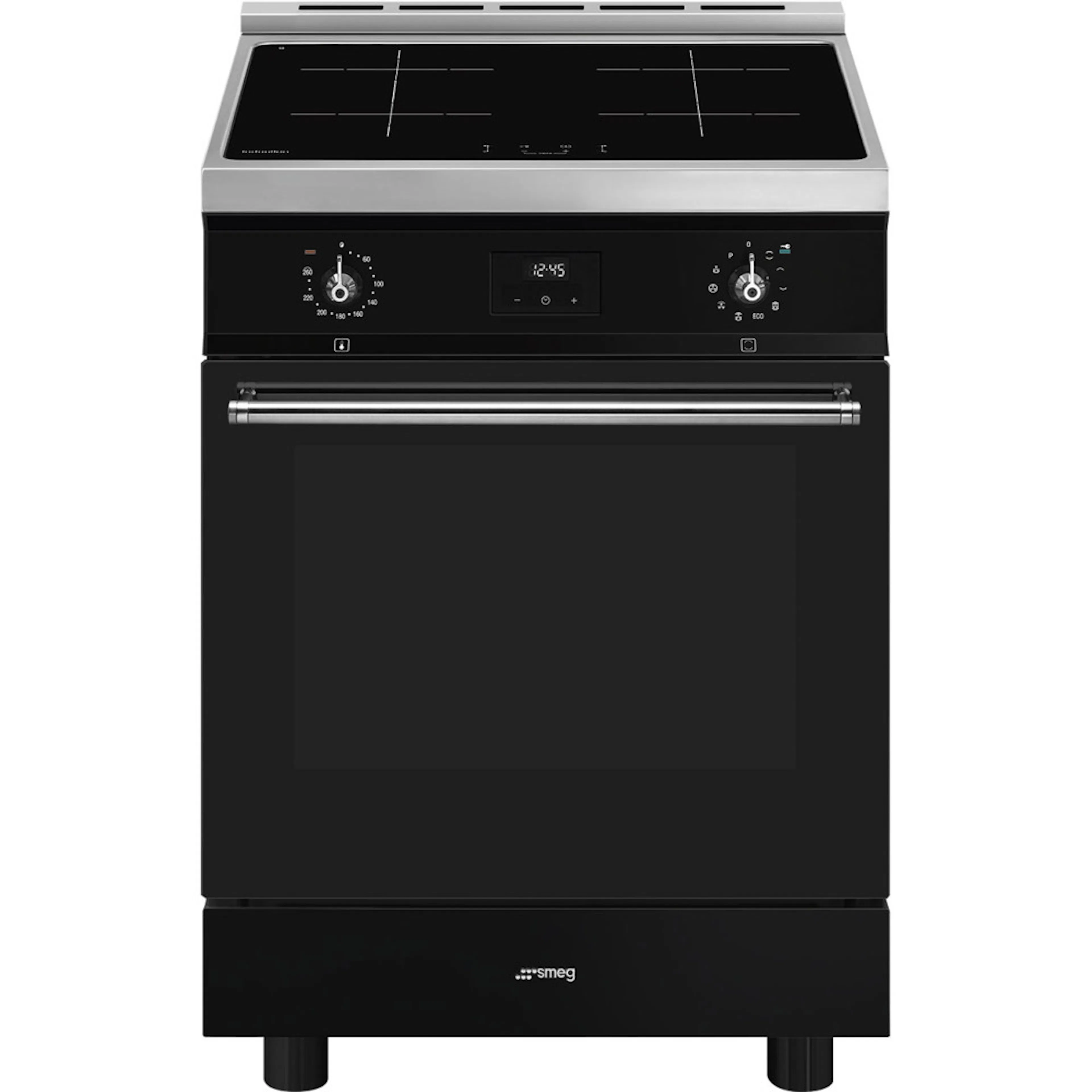 Induktionsspis Smeg C6IPBLT2 Svart Rostfritt Stål