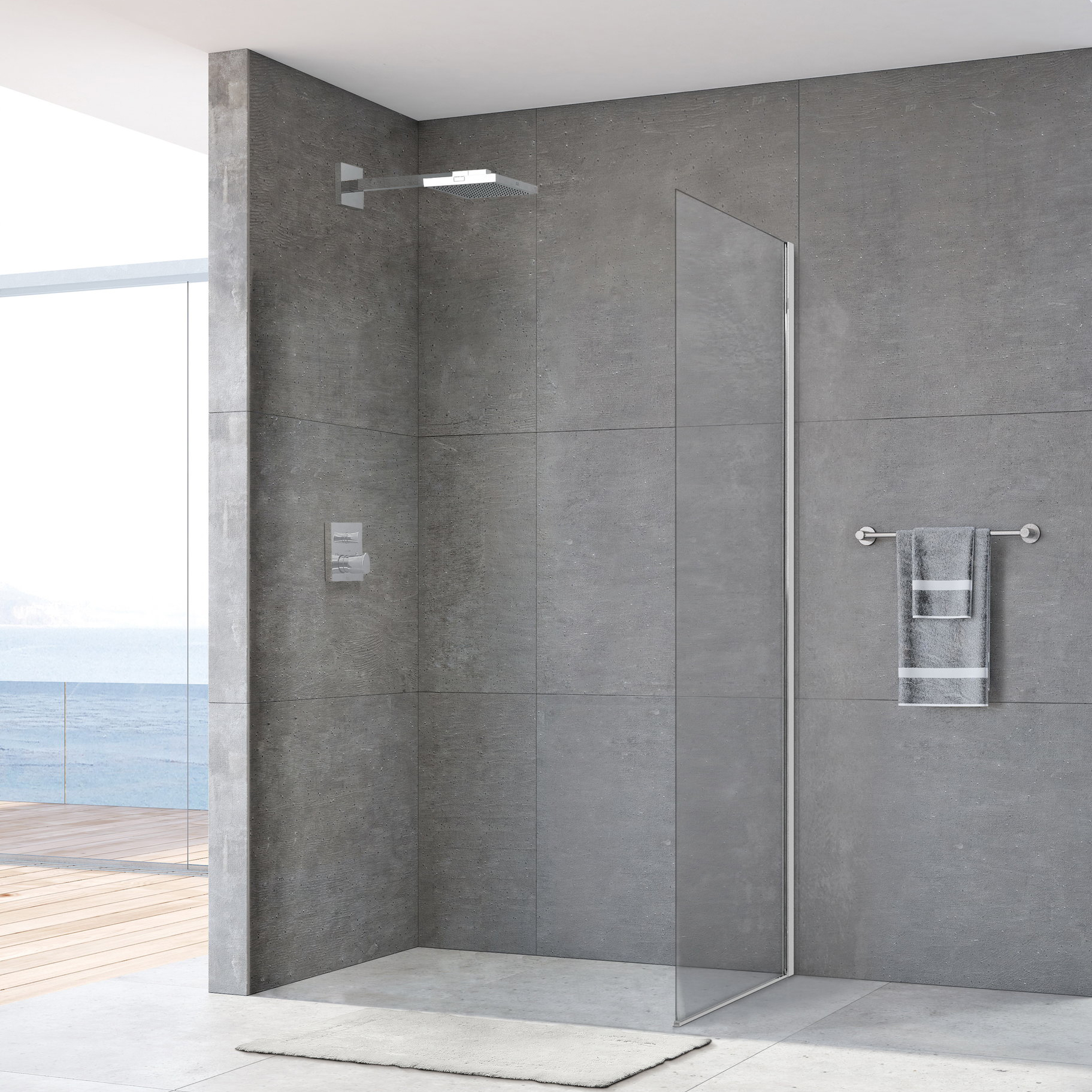 Duschvägg Alterna Aria Bredd: 905 mm