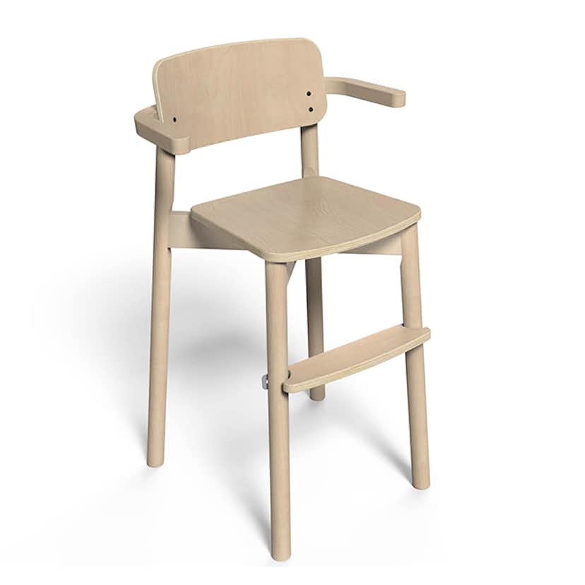 Barnstol ABA Skol Fanny med Armstöd och Fotstöd Björk, Sitthöjd: 52 cm