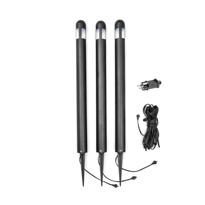 Dekorationsbelysning Gnosjö Konstsmide Amalfi Svart 3 Set 75 cm