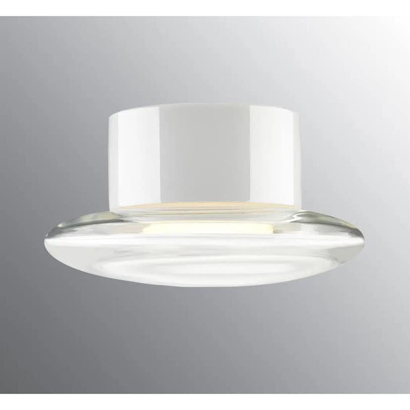 Vägg-/Taklampa Ifö Electric Aton Cairo Klar IP54 Gx53 Vit/Klarglas