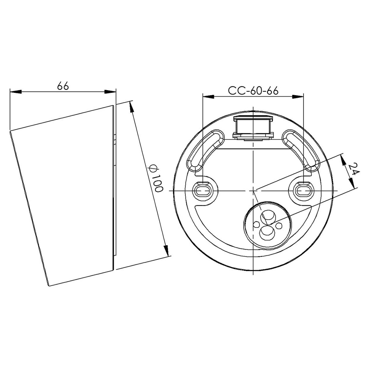 Vägglampa Ifö Electric Sockel 84,5 Sned IP54 LED