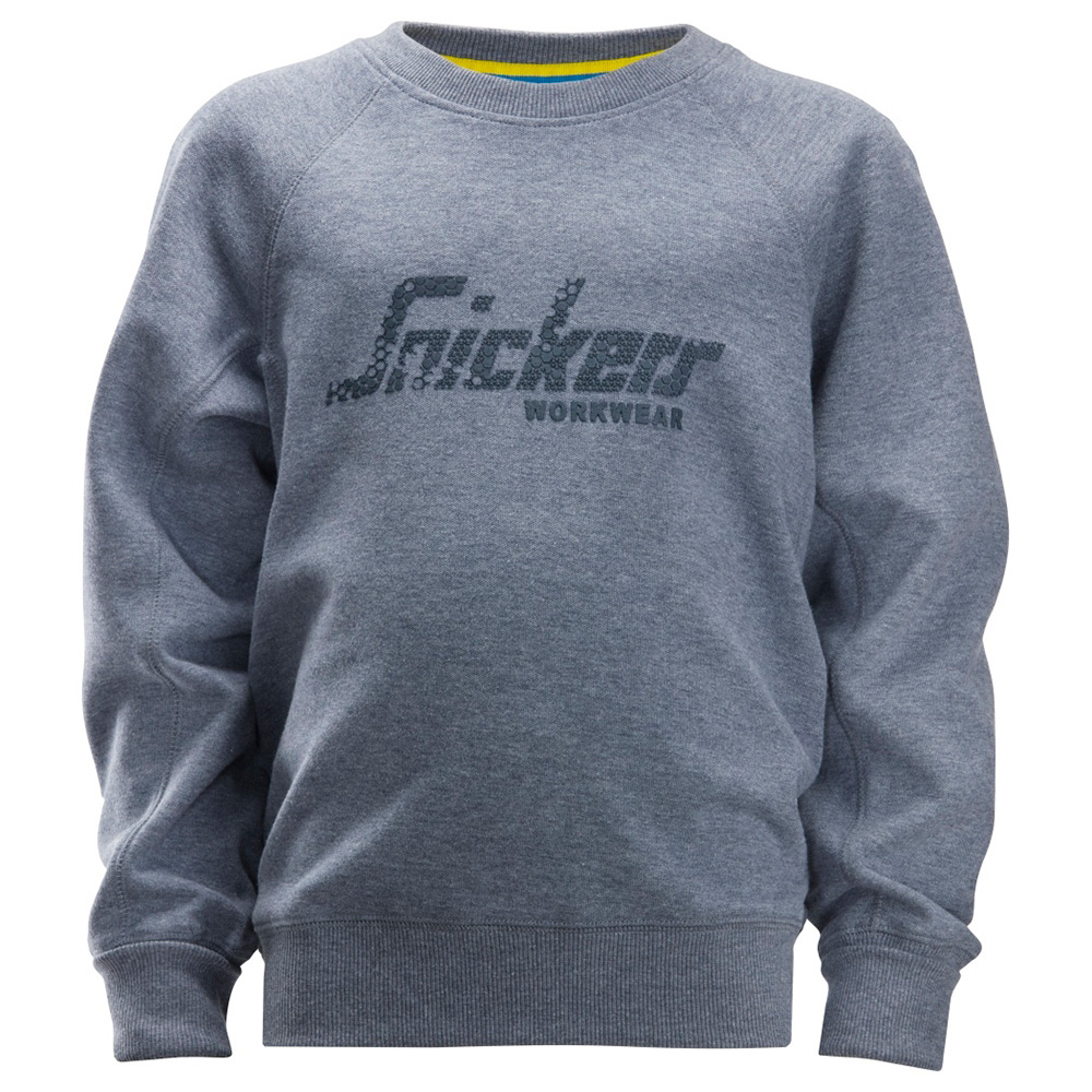 Sweatshirt Snickers Workwear barn Logo Storlek: 158/164 , Färg: Dark Blue Melange