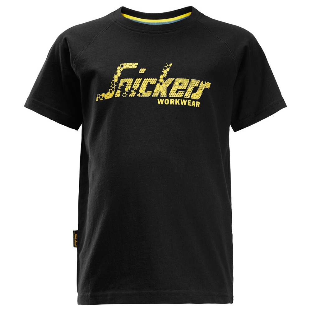 T-shirt Snickers Workwear barn Logo Storlek: 98/104 , Färg: Black