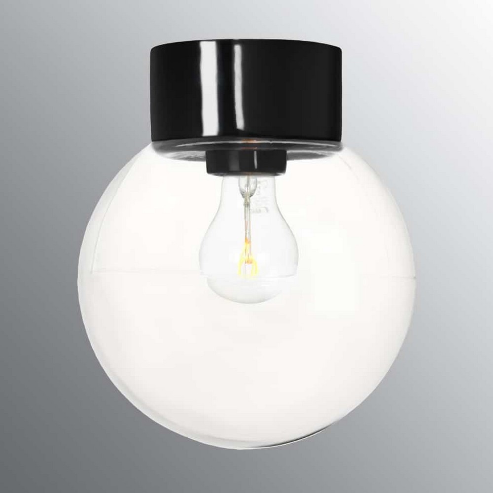 Vägg-/Taklampa Ifö Electric Classic Glob klarglas IP54 Rak E27