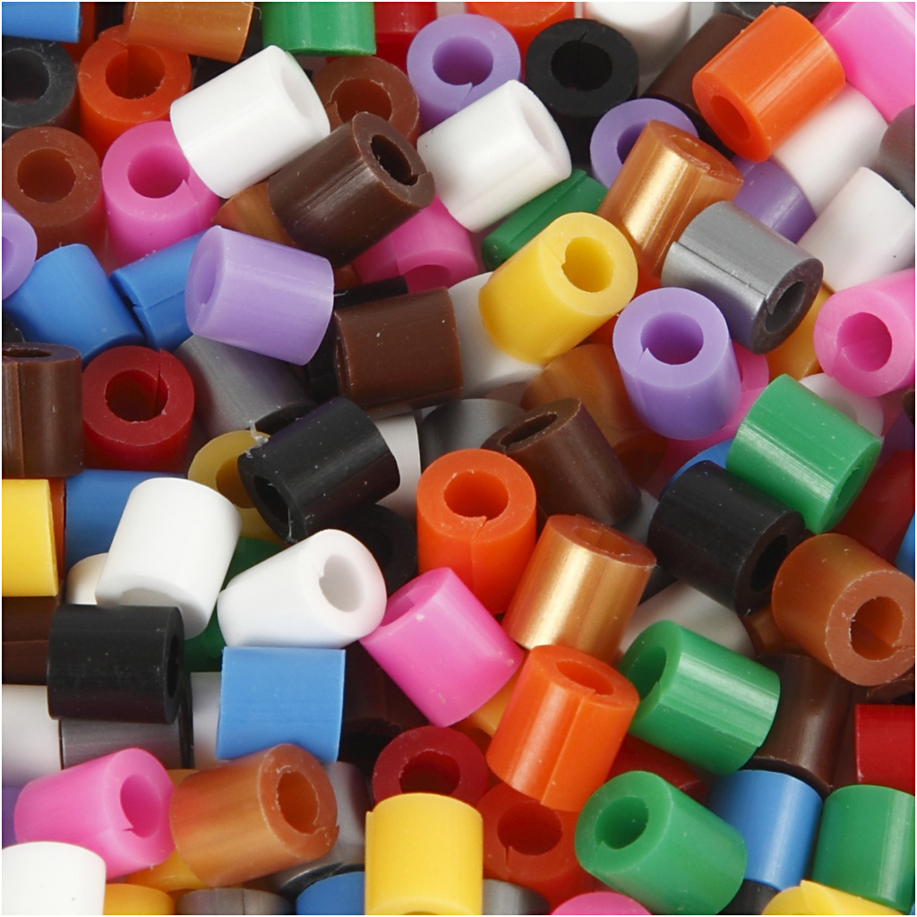 Rörpärlor Creativ Company med Slits Standardfärger Stl 5x5 mm Hålstl 2,5 mm Medium 1 Förp