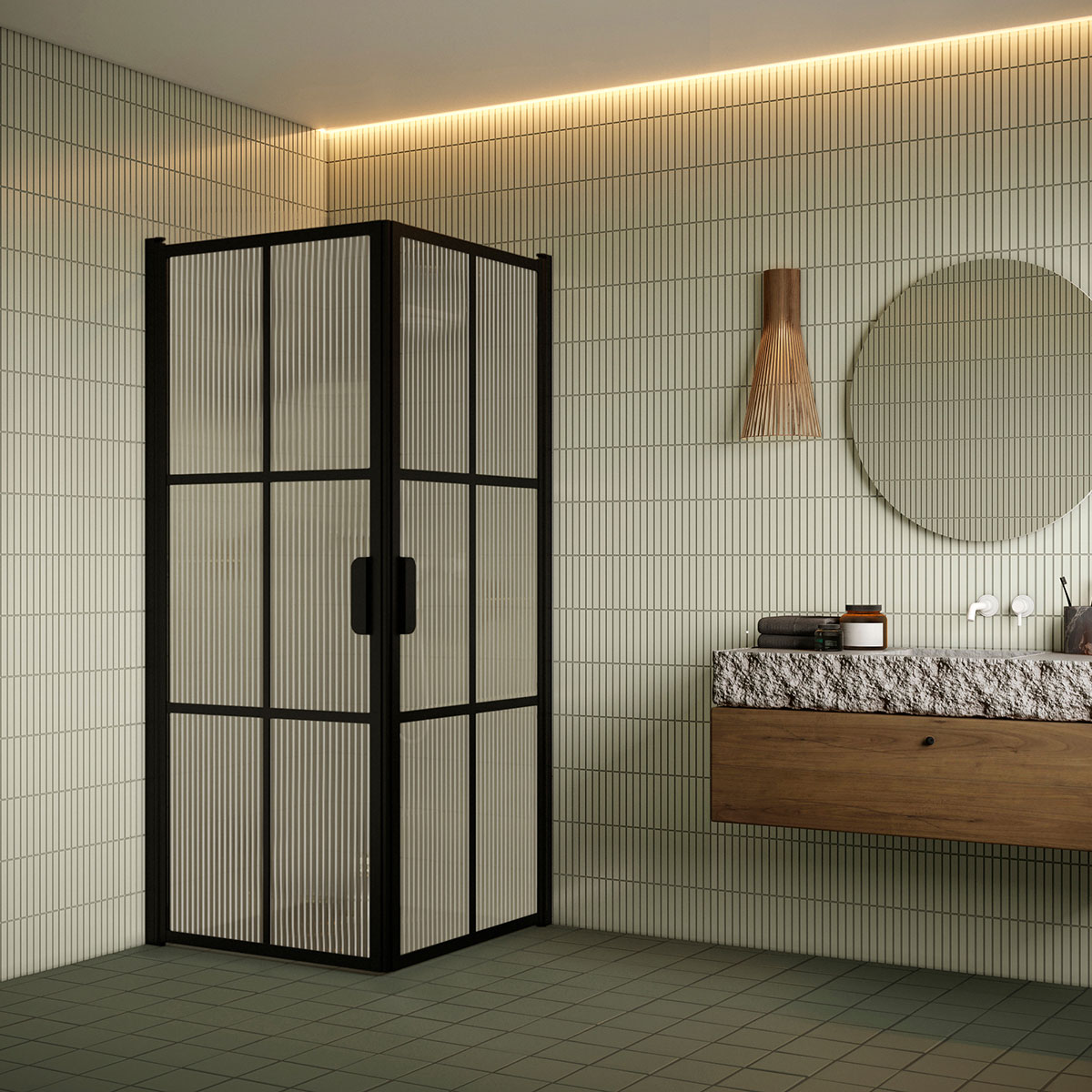 Duschhörn Hietakari Bläk 767 Paris Vändbara Dörrar