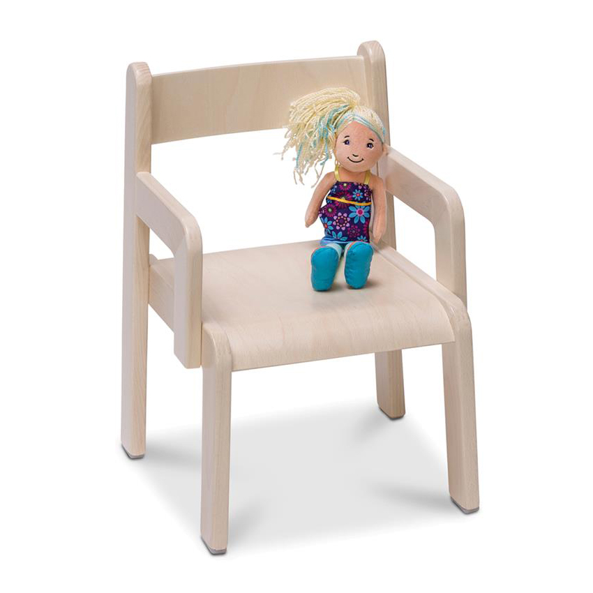 Barnstol ABA Skol Timmi Ljus Bok med Armstöd Sitthöjd: 41 cm