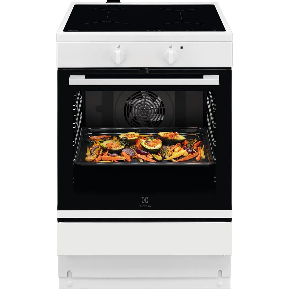 Induktionsspis Electrolux LKI64404SW med Självrengörande Ugn och Hob2Hood