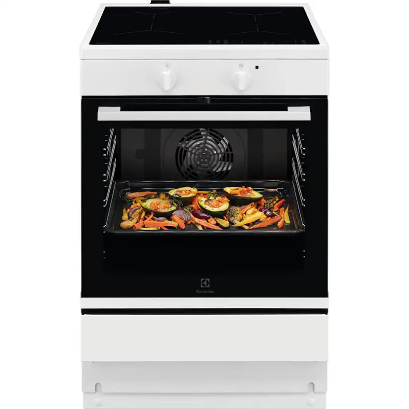 Induktionsspis Electrolux LKI64404SW med Självrengörande Ugn och Hob2Hood