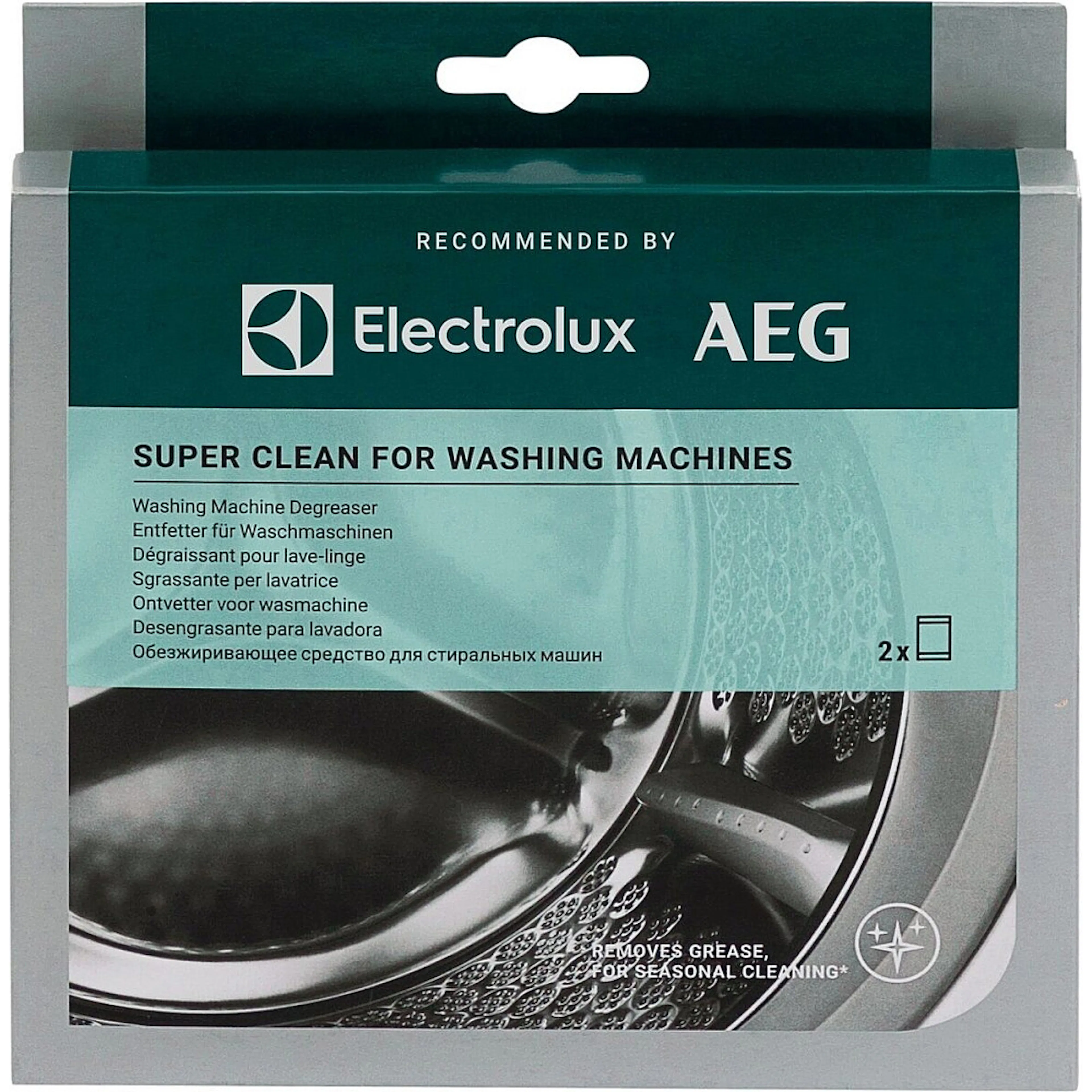 Djuprengöringsmedel Electrolux M2WCP051 för Tvättmaskin - Innehåller Två Påsar