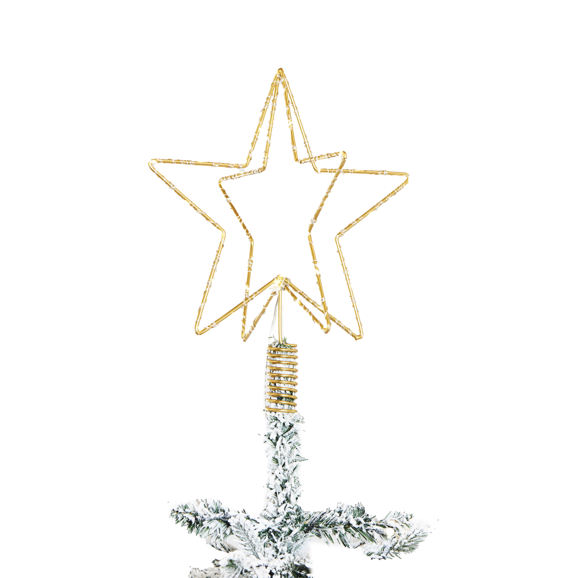 3D-stjärna Nordic Winter Med Ljus och Kontakt för Julgran 32x25x25 cm