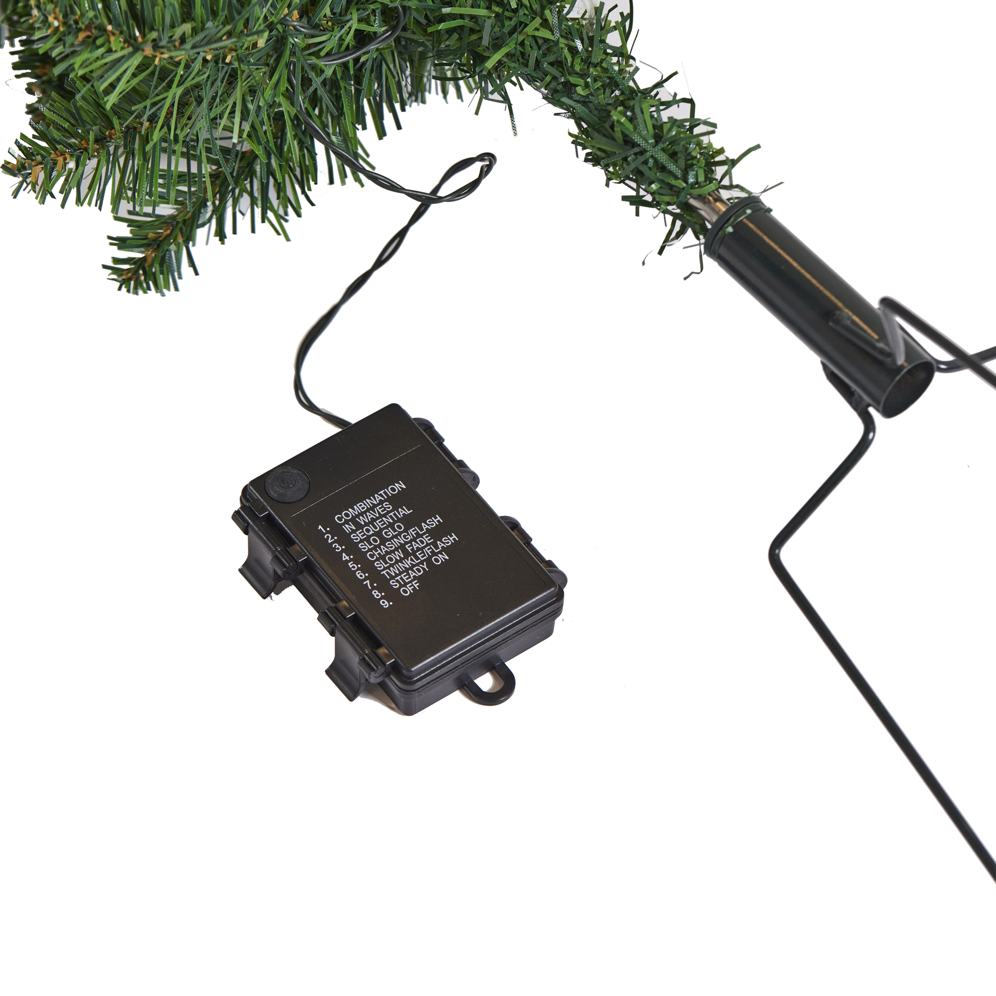 Plastgran Nordic Winter Julgransset med 2 st Granar med LED-Belysning och Jordspett Utomhus