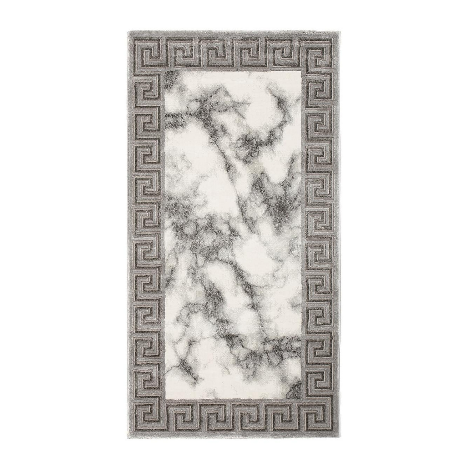 Friezematta KM Carpets Galya Versace Grå, Mått: 80x300 cm