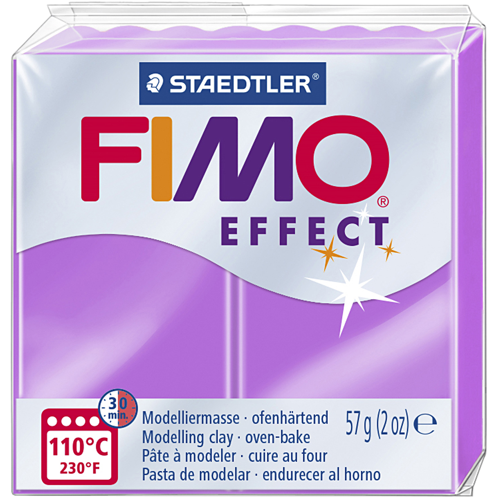 Mjuk Lera Creativ Company Fimo Effect 57 g/1 Förp Neonlila