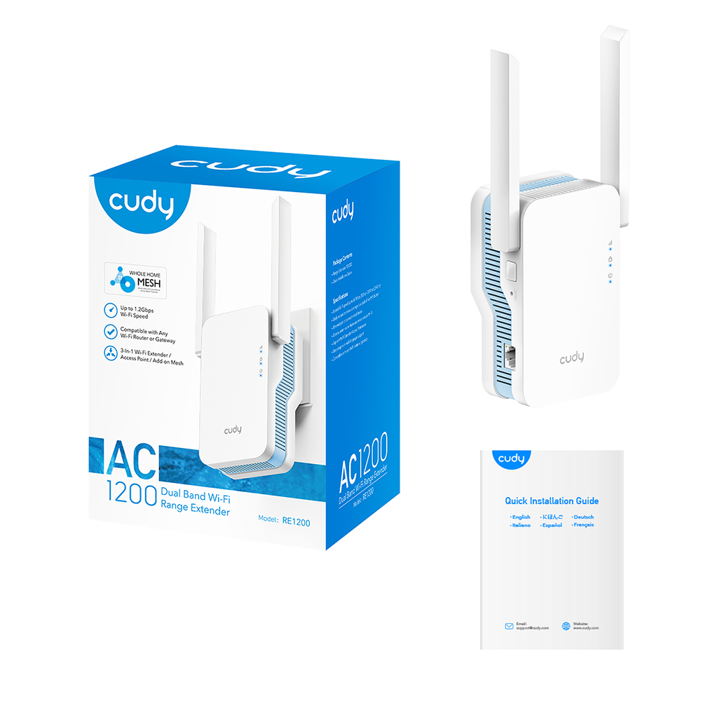 Wi-Fi Extender Cudy RE1200 AC1200 Mesh