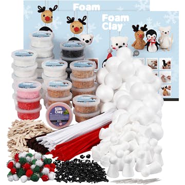 Materialset Creativ Company Klasset till Polardjur Av Foam Clay Mixade Färger 1 Set