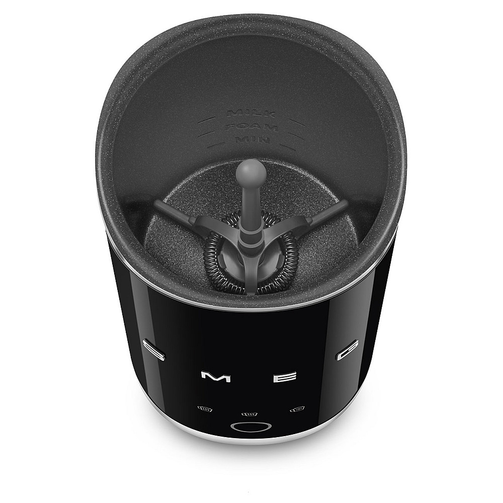 Mini Mjölkskummare Smeg MFF02BLEU Svart högblank