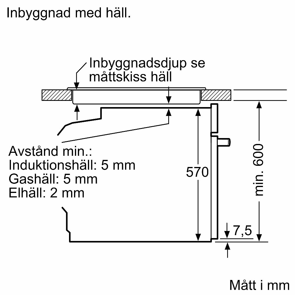 Inbyggnadsugn Siemens HB571ABS3