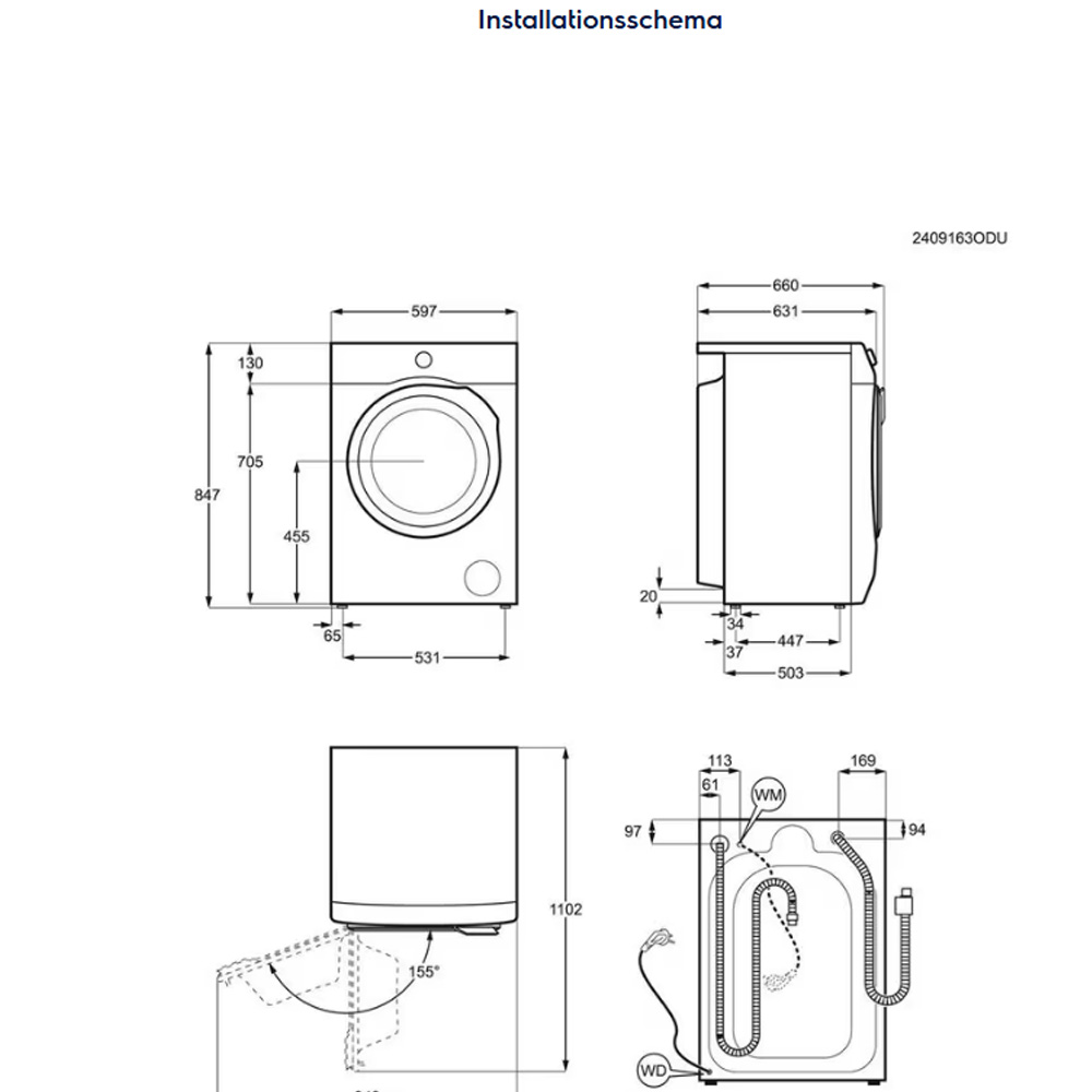 Kombinerad Tvätt/Tork Electrolux EWI7H2EY4G