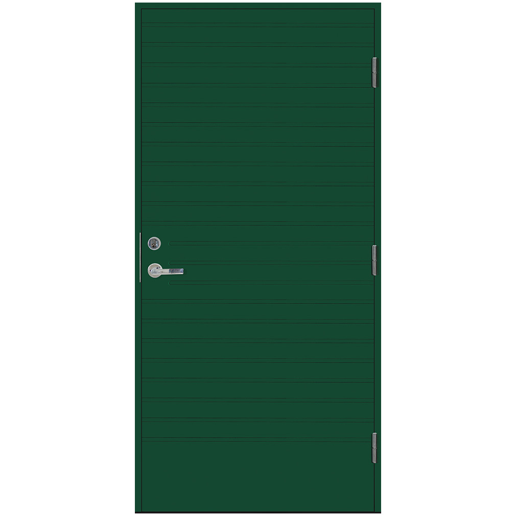 Ytterdörr Scandidoor Spont BxH: 90x200 cm, S-6530-G10Y, Grön, Vänster