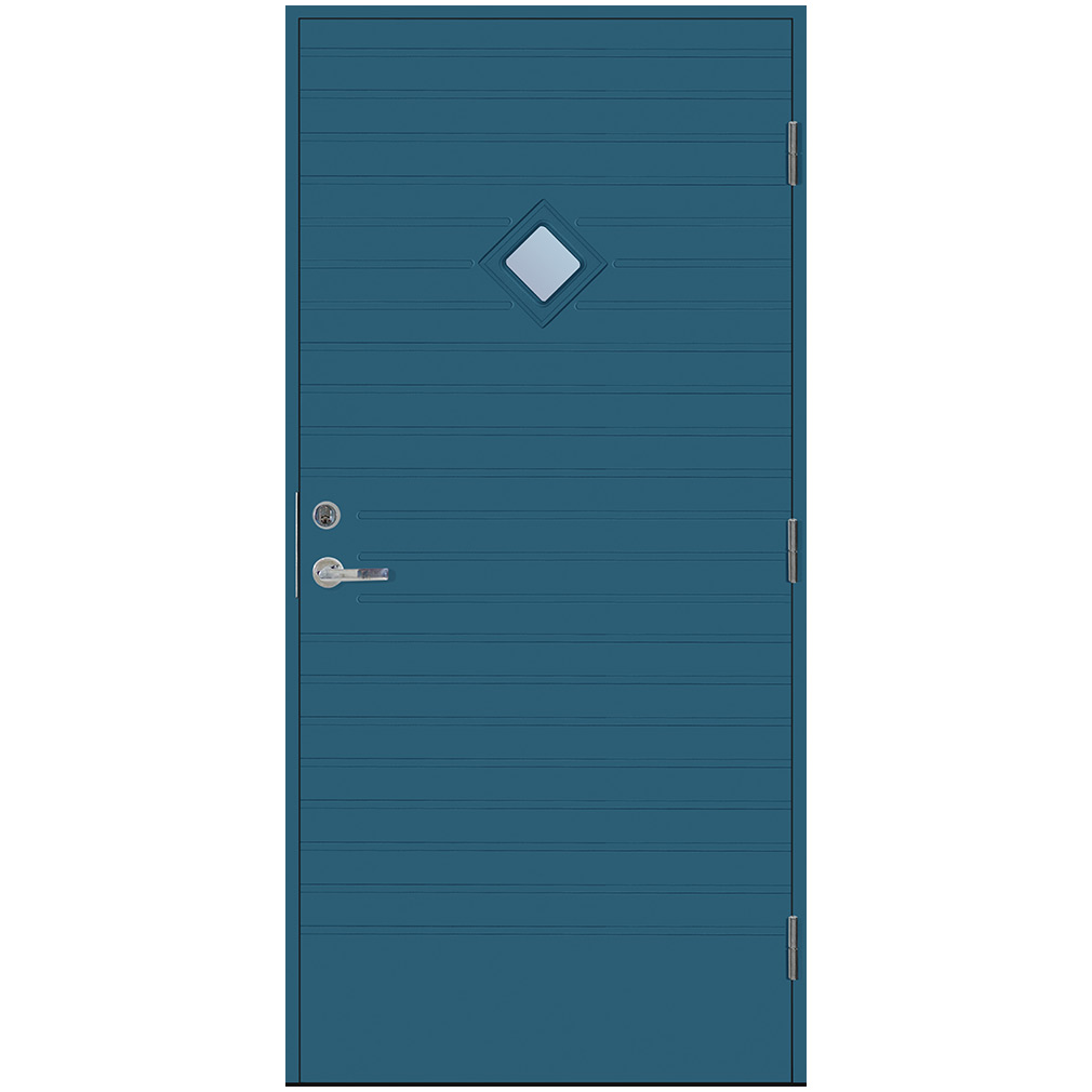 Ytterdörr Scandidoor Kvist BxH: 100x200 cm, S-5030-B, Ljusblå, Höger, Klarglas