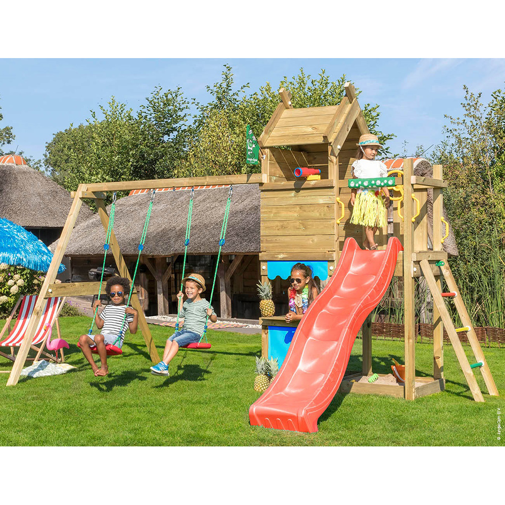 Lektorn Jungle Gym Resort Gungmodul & Rutschkana Röd