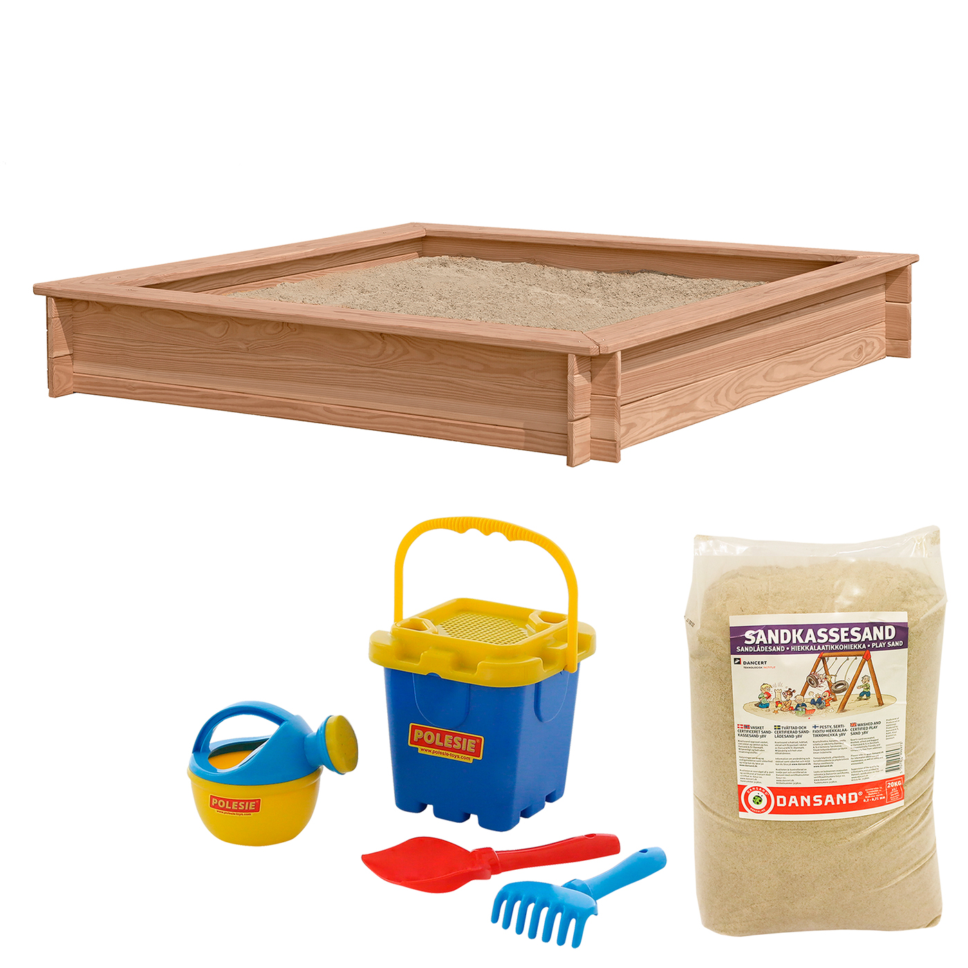 Sandlåda Nordic Play inkl Sand och Strandset