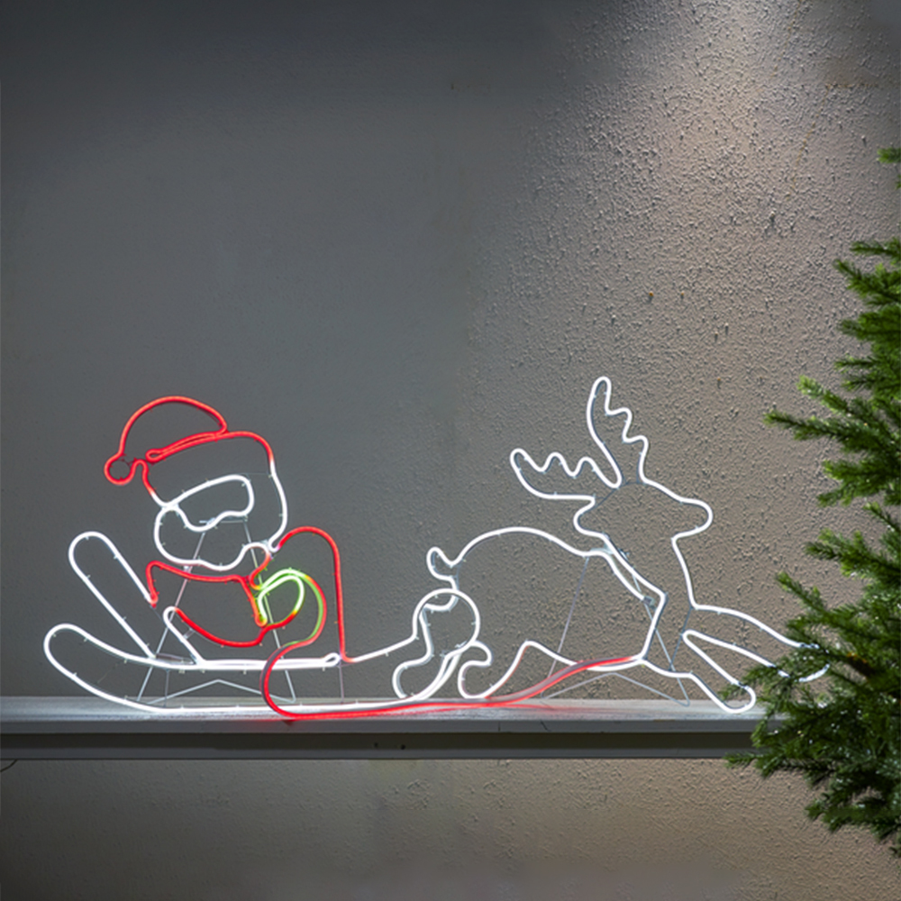 Dekorationsbelysning Star Trading Neoled Jultomte Med Ren