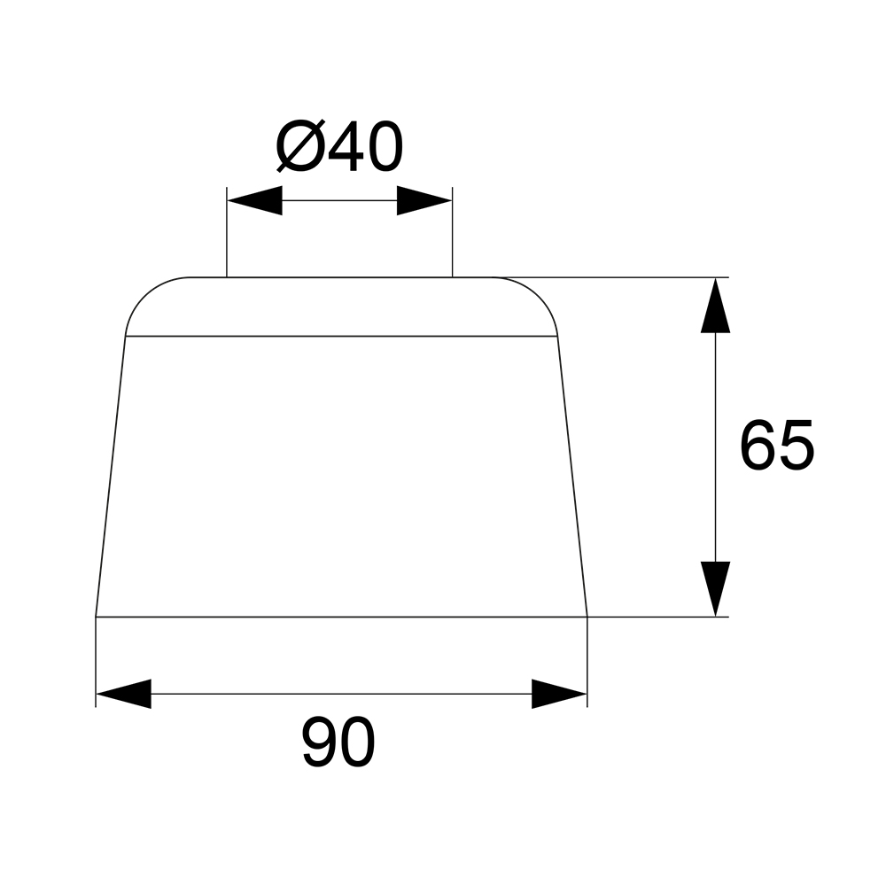 Golvhuv Purus Ø40 H=65