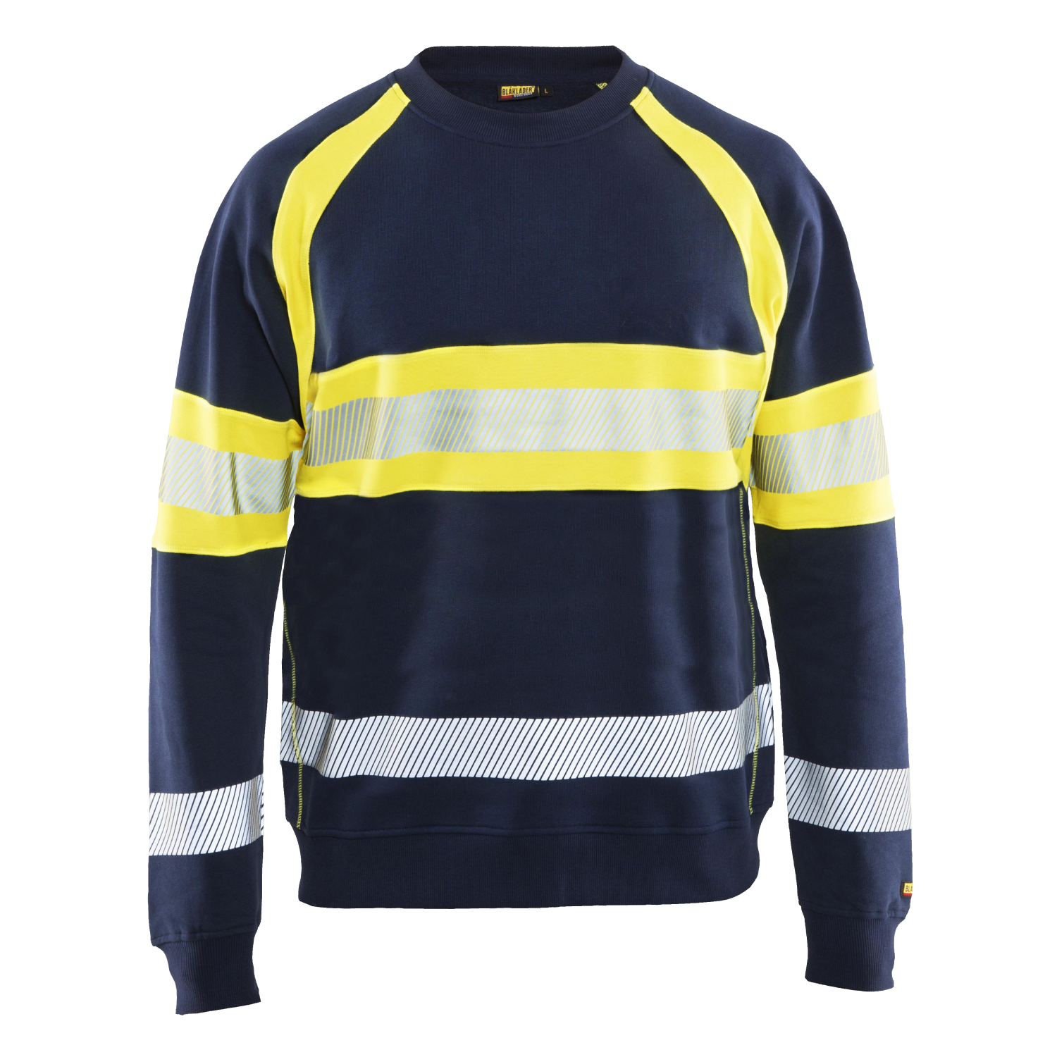 Sweatshirt Blåkläder 33591158 Marinblå/Varselgul, storlek: L