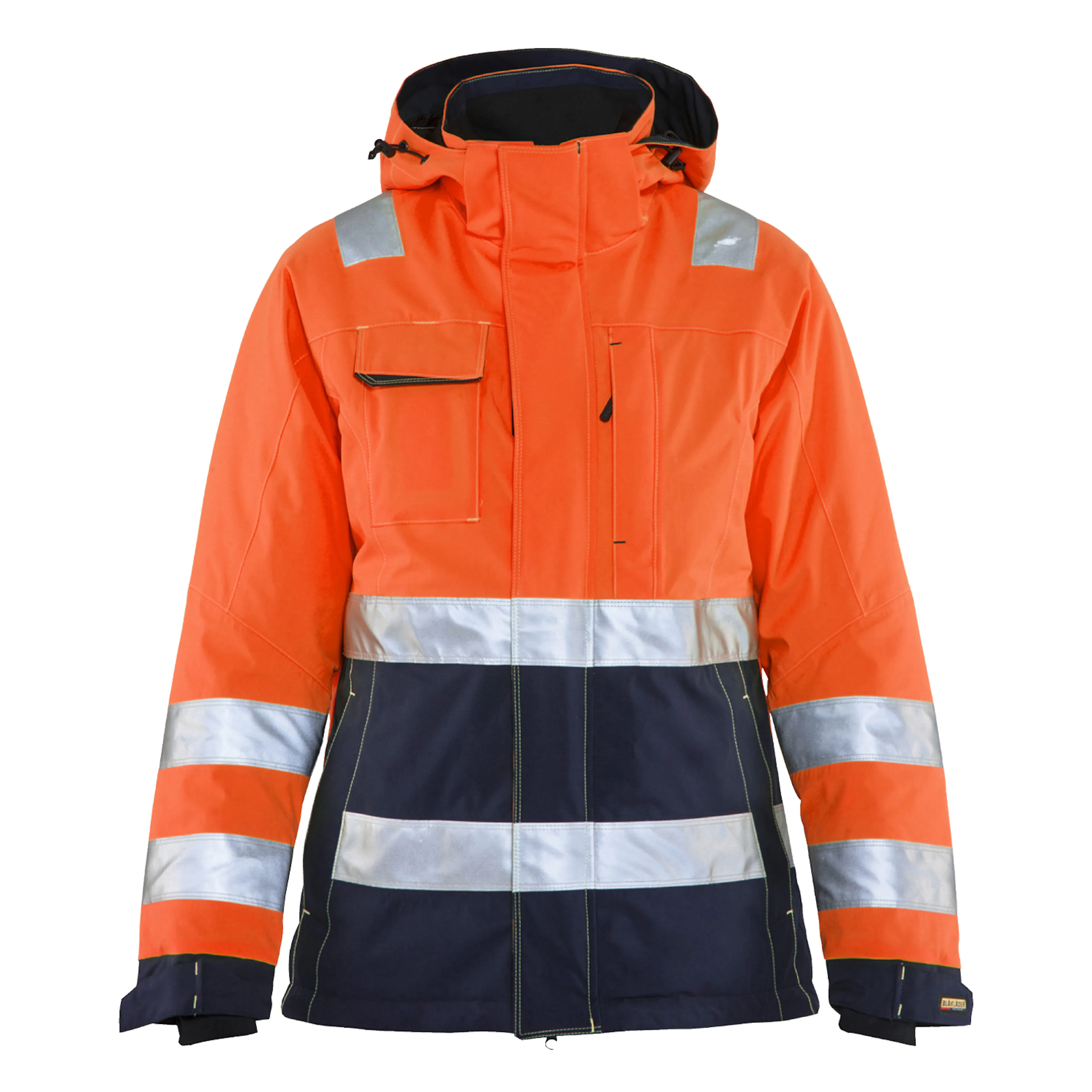 Varselorange/Marinblå