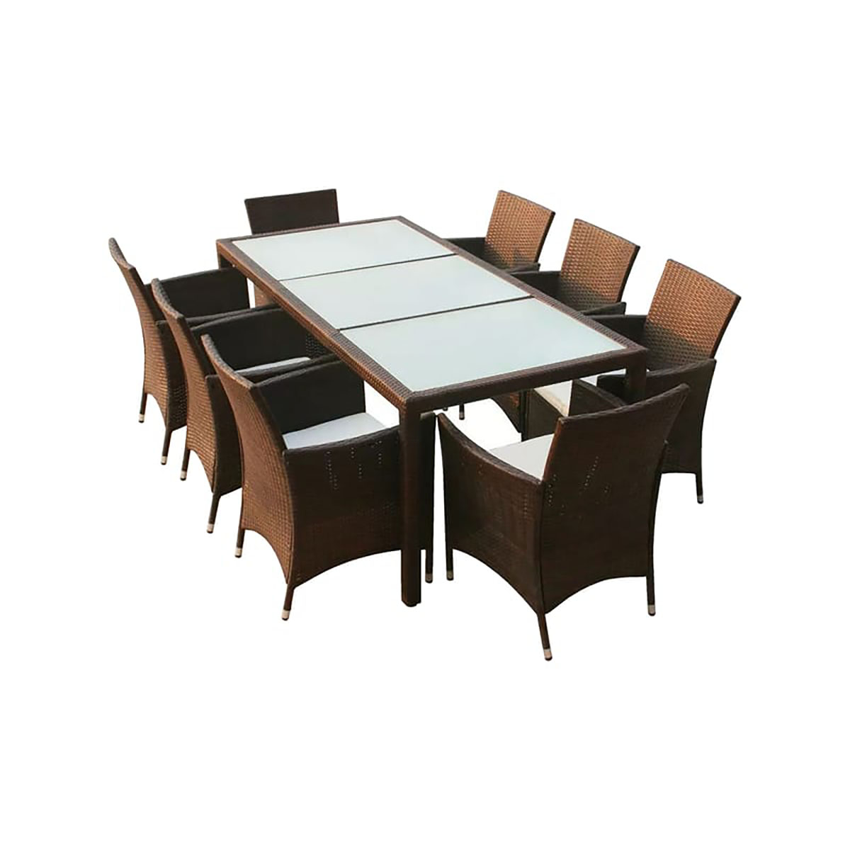 Matgrupp VidaXL Thornton 9 Delar Brun