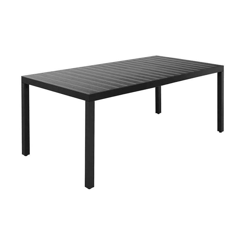 Trädgårdsbord VidaXL Chandler 90x185 cm Svart