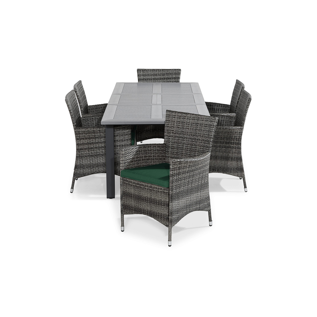 Trädgårdsgrupp Comfort Garden Monaco Förlängningsbar Matgrupp inkl 6 Thor Fåtöljer m Dyna