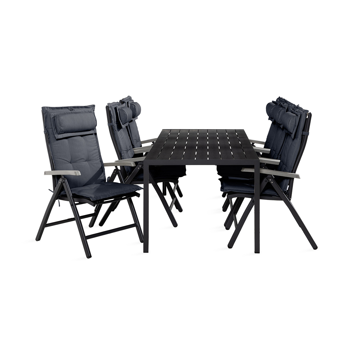 Trädgårdsgrupp Comfort Garden Tunis Matgrupp Utomhus 90x205 + 6 Monaco Positionsstol m Dyna