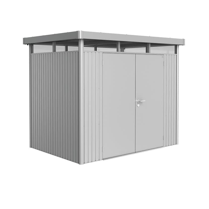 Redskapsbod Biohort Highline H2 Dubbeldörr Metallic Silver